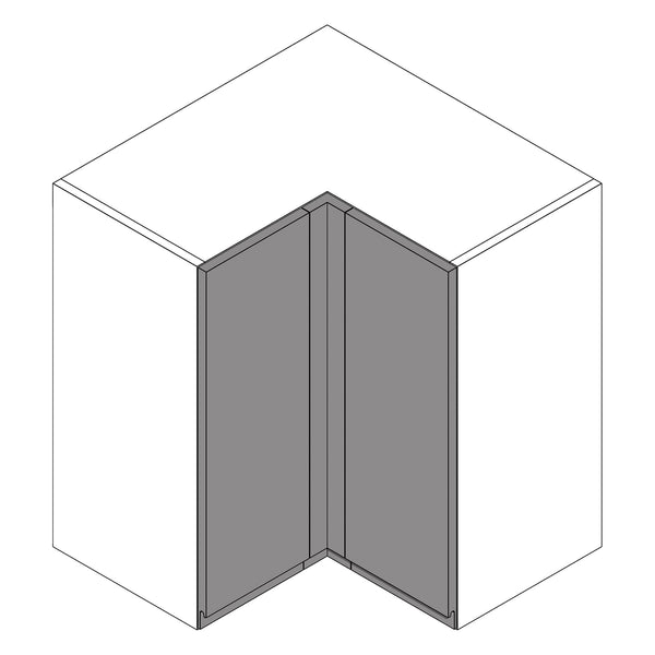 Jayline Supermatt Cashmere | Anthracite L Shape Wall Cabinet | 628mm