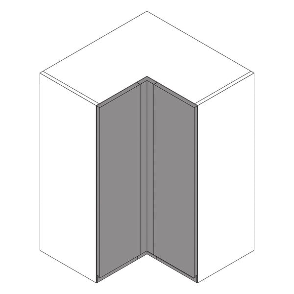 Jayline Supermatt Light Grey | Light Grey Tall L Shape Wall Cabinet | 628mm
