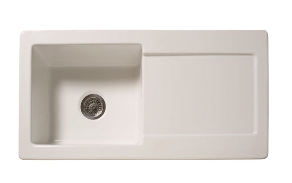 Reginox | RL 504 CW Reversible | Ceramic White | 1.0 Bowl Sink