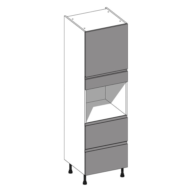 Jayline Supermatt White | White Micro/Combi Oven Housing With 2 Pan Drawers | 600mm