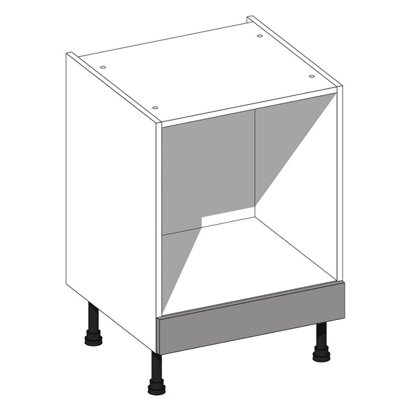 Firbeck Supermatt Graphite | White Built In Under Oven Cabinet | 600mm