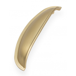 Windsor Cup Kitchen Handle | Satin Brass
