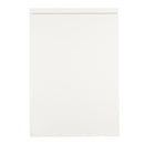 A plain white supermatt kitchen door with a J-Pull handle.